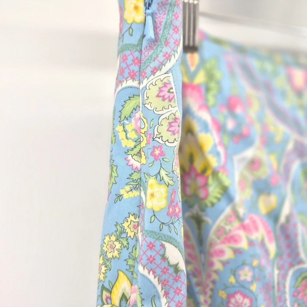 EP Pro Golf Skort Blue Yellow Floral‎ 10 Women's Skirt Pockets Activewear Tennis